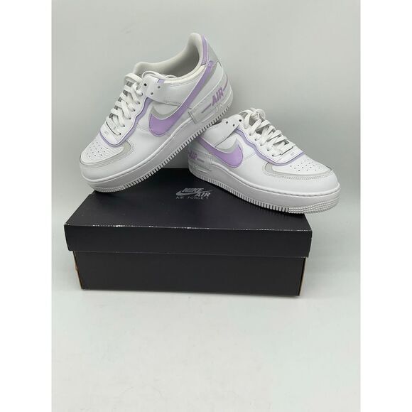 Nike Air‎ Force 1 Shadow White Lilac Bloom Women's Size 11 New In Box - Picture 1 of 7
